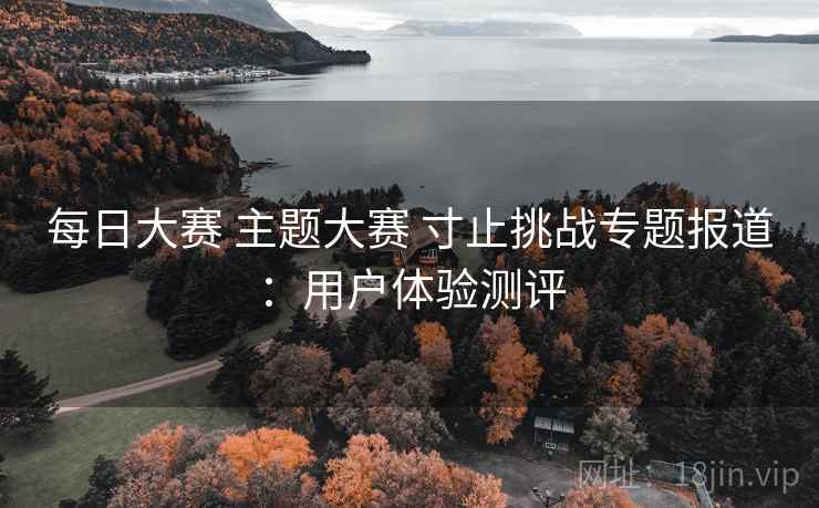 每日大赛 主题大赛 寸止挑战专题报道：用户体验测评