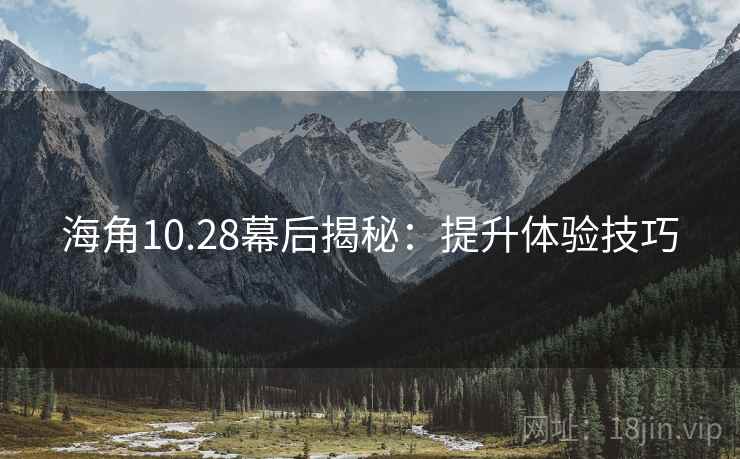 海角10.28幕后揭秘：提升体验技巧