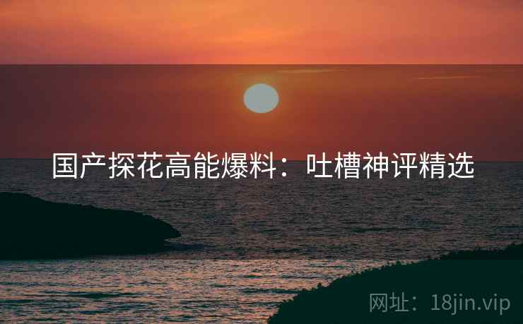 国产探花高能爆料：吐槽神评精选